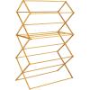 Household Essentials Bamboo Folding Clothes Drying Rack | Large Capacity, 14 Coated Metal Dowels, 28 Feet of Drying Space | Eco-Friendly, Collapsible Indoor Rack for Apartments, Homes & Dorms(Natural)