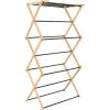 Household Essentials Bamboo V-Shaped Folding Clothes Drying Rack, Compact Upscale Laundry Rack with 8 Dowels(Drying Rack)