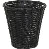 Household Essentials Black Small Willow Wicker Waste Basket(Black)