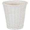 Household Essentials Black Small Willow Wicker Waste Basket(White)