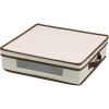Household Essentials Charger Plate Storage Box, Holds 12 Charger Plates with Felt Protectors, Windowed Clear Front Panel, Sturdy Siding with Handles, Fully Removable Lid, Perfect for Parties and Holidays(Natural)