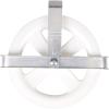 Household Essentials Clothesline Pulley, Durable PP Wheel with UV Protection, Zinc-Plated Metal Frame, Silver and White
