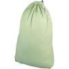 Household Essentials Cotton Laundry Bag, Large, 100% Cotton, Drawstring Top with Cord Lock, Machine Washable, 3 to 4 Load Capacity, Versatile and Compact, Breathable, Foldable, Natural(Green)