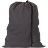 Household Essentials Cotton Laundry Bag, Large, 100% Cotton, Drawstring Top with Cord Lock, Machine Washable, 3 to 4 Load Capacity, Versatile and Compact, Breathable, Foldable, Natural(Grey)