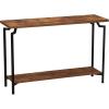 Household Essentials Crown Narrow 3 Shelf Open Storage Bookshelf Black Oak Wood Grain and Gold Metal(Rustic Hickory/Black)