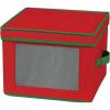 Household Essentials Dinner Plate Storage Box, Strong Frame and Handles, Windowed Panel, Fully Removable Lid, Stackable and Foldable, Perfect for Preserving Your Dinnerware, Gray(Red)