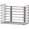 Household Essentials Door Mount Cabinet Organizer, Steel Wire Basket, Attractive Nickel Powder Coating, Great for Saving Space, Mounts to Solid Surface with Hardware Included(Nickel Powder Finish)