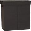 Household Essentials Double Laundry Hamper with Lid and Grommet Handles, Desert Sand Sorter(Cobblestone)