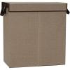 Household Essentials Double Laundry Hamper with Lid and Grommet Handles, Desert Sand Sorter(Sand)