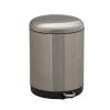 Household Essentials Dual Trash Can for Recycling and Trash, Half-Moon Liners (2 x 15-Liter), Stainless Steel Body and Strong ABS Plastic, Soft-Closure with Convenient Lid Lock, Easy to Clean, Silver(30L Step Bin – Charleston)