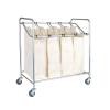 Household Essentials Four Bag Laundry Sorter, Chrome Finish