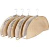 Household Essentials Hanging Garment Shoulder Dust Covers for Closet, Set of 4,Dark Grey(Latte)