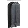 Household Essentials Hanging Zippered Garment Storage Bag with Clear Vision Front, Set of 2, Graphite Gray(Black)