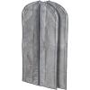 Household Essentials Hanging Zippered Garment Storage Bag with Clear Vision Front, Set of 2, Graphite Gray(Denim)