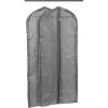 Household Essentials Hanging Zippered Garment Storage Bag with Clear Vision Front, Set of 2, Graphite Gray(Graphite)