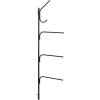 Household Essentials Hinge-It Clutterbuster Steel Valet Family Towel Bar, Silver(Black)