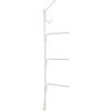 Household Essentials Hinge-It Clutterbuster Steel Valet Family Towel Bar, Silver(White)