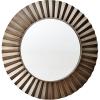 Household Essentials Household Essentials Wood Framed Sunburst Metal Mirror, Brown(Metal)