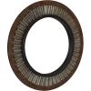 Household Essentials Household Essentials Wood Framed Sunburst Metal Mirror, Brown(Wood and Metal)