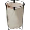 Household Essentials Iron Laundry Hamper with Removable Bag(Natural)