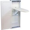 Household Essentials Iron ‘n Fold Wall Ironing Board Cabinet, Built-In Ironing Board, 7 Height Settings, Includes Pad with Cover, White(White)