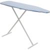 Household Essentials Ironing Board with Steel Top and Striped Design, Blue and White