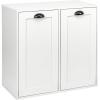 Household Essentials Laundry Sorter Cabinet, Oak Finish(White)