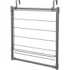 Household Essentials Metal Expandable Over the Door Drying Rack, Gray