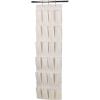 Household Essentials Over The Door 24 Packet Shoe Storage Organizer, Natural Canvas