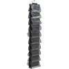 Household Essentials Over-The-Door Cotton Blend and Plastic Shoe Organizer with 20 Storage Pockets, Denim(Black)