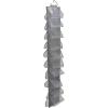 Household Essentials Over-The-Door Cotton Blend and Plastic Shoe Organizer with 20 Storage Pockets, Denim(Graphite)