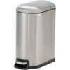 Household Essentials Slim Trash Can, 10 Liter / 2.6 Gallon, Stainless Steel Bathroom Step Trash Can, Easy to Clean 94433-1
