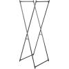Household Essentials Valet Folding Clothes Rack, Strong Metal X-Frame, Chic Design, Great for Guest and Dressing Rooms, Portable and Easy to Use, Folds Flat, White(Black)