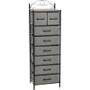 Household Essentials Victorian Style 8-Drawer Tower Storage Organizer Unit, Multicolor(Ashwood)