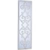 Household Essentials Walnut Rectangle Mirror Wall Décor(White)