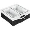 Household Essentials Wicker Basket Set, 3 Pieces, 1 Large and 2 Small Water Hyacinth Baskets for Storage and Organization(Paper Rope)