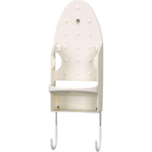 Household Essentials 166-1 Iron Wall Mount with Attached Ironing Board Hooks,White(Pack of 6)