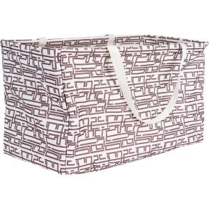 Household Essentials 2212-1 Krush Canvas Utility Tote | Reusable Grocery Shopping Bag | Laundry Carry Bag | Black(Geometric)
