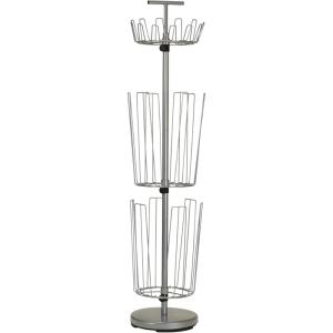 Household Essentials 3-Tier Boot Storage Tree, Matte Black(Silver)