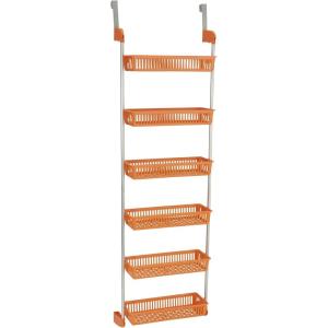Household Essentials 6-Tier Basket Over-The-Door Organizer, Lime(Orange)