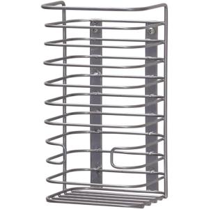 Household Essentials Cabinet Door Trash Bag Holder, Steel Frame, Satin Nickel Powder Coating, Perfect for Disposable Bags and Other Necessities, Easy Installation, Hardware Included