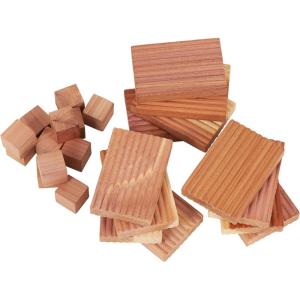 Household Essentials Cedar Fresh Cedar Panels for Closet 2 Pack, Bracket-Free with a Variety of Potential Uses, Natural(12 Blocks + 12 Cubes)