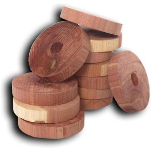 Household Essentials Cedar Fresh Cedar Rings, Pack of 6, Solid Eastern Red Cedar, Natural Moth and Odor Deterrent, Eco-Friendly and Chemical-Free, Perfect for Wire and Plastic Hangers, Natural