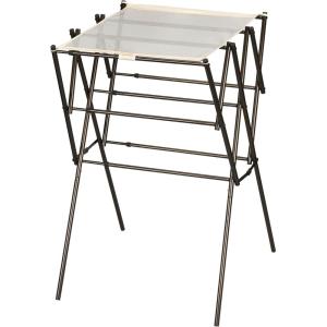 Household Essentials Clothes Drying Rack, Foldable, Expandable and Collapsible Laundry Drying Rack, Silver(Bronze)