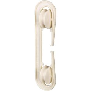 Household Essentials Clothesline Spreader, Durable Plastic Body with Strong PP Wheels, Off-White