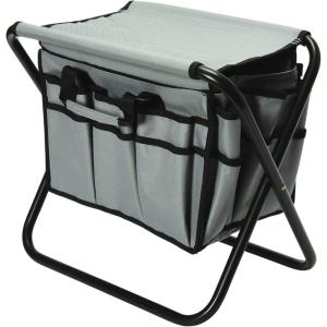 Household Essentials Collapsible Utility Stool, Tan(Grey)