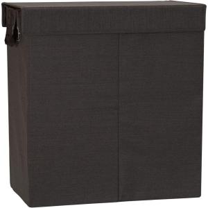 Household Essentials Double Laundry Hamper with Lid and Grommet Handles, Desert Sand Sorter(Cobblestone)