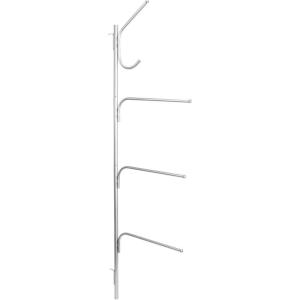 Household Essentials Hinge-It Clutterbuster Steel Valet Family Towel Bar, Silver(Silver)