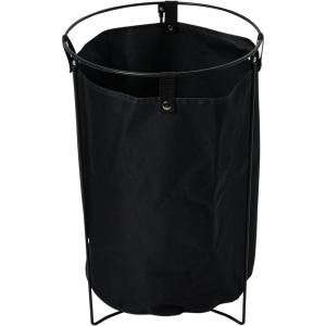 Household Essentials Iron Laundry Hamper with Removable Bag(Black)