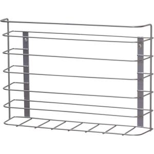 Household Essentials Tall Door Mount Cabinet Organizer, Sturdy Steel Wire Frame, Elegant Nickel Powder Finish, Mounts to Solid Surface, Included Hardware, Great for Tall or Large Items(Nickel Powder Finish)